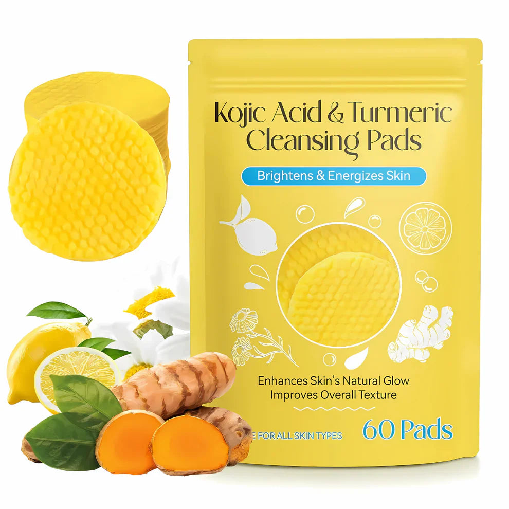 GlowWipe™ - Turmeric & Kojic Acid Cleansing Pads (Pack Of 60 Pads🔥) Limited Time Offer🔥🔥